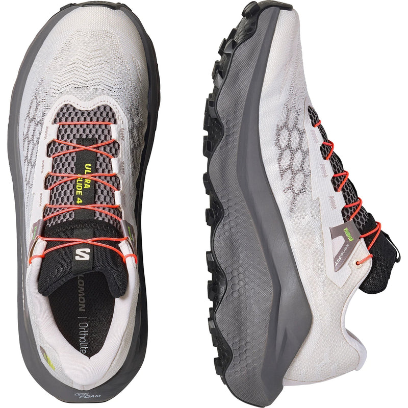 Salomon Ultra Glide 4 Trail Running Sneakers "White Grey Orange"- outdoor hiking shoes/Women's Shoe Sale / Men's Shoe Sale