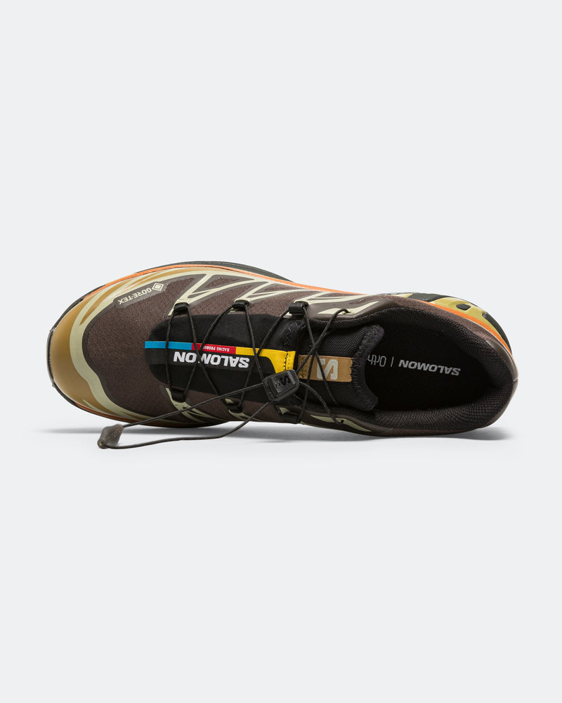 Salomon XT-6 GTX Men Gore-Tex Trail Running Shoes "Brown Bronze Orange"