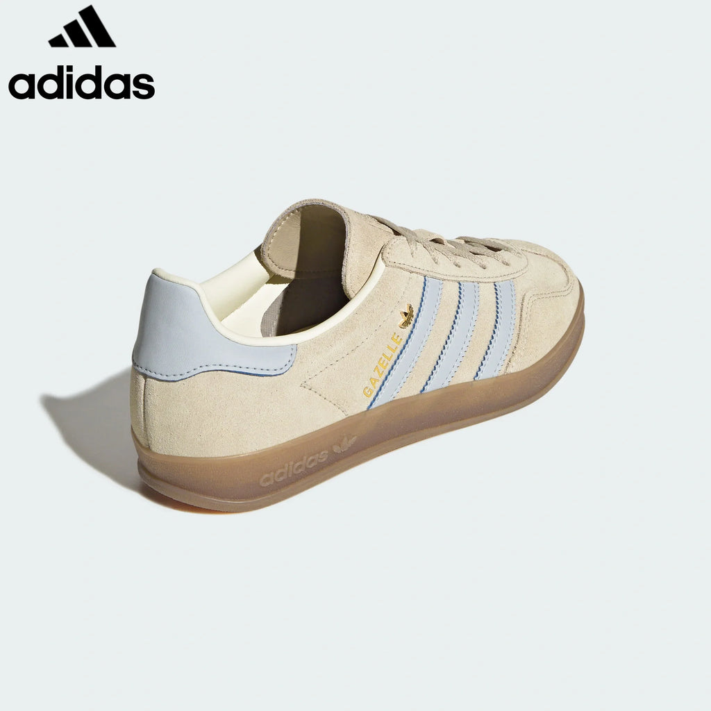 adidas Originals Gazelle Indoor Shoes "Cream White / Light Blue"-Classic sneakers，Adidas Women's Shoe Sale / Men's Shoe Sale