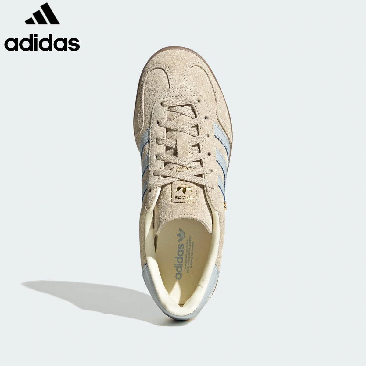 adidas Originals Gazelle Indoor Shoes "Cream White / Light Blue"-Classic sneakers，Adidas Women's Shoe Sale / Men's Shoe Sale