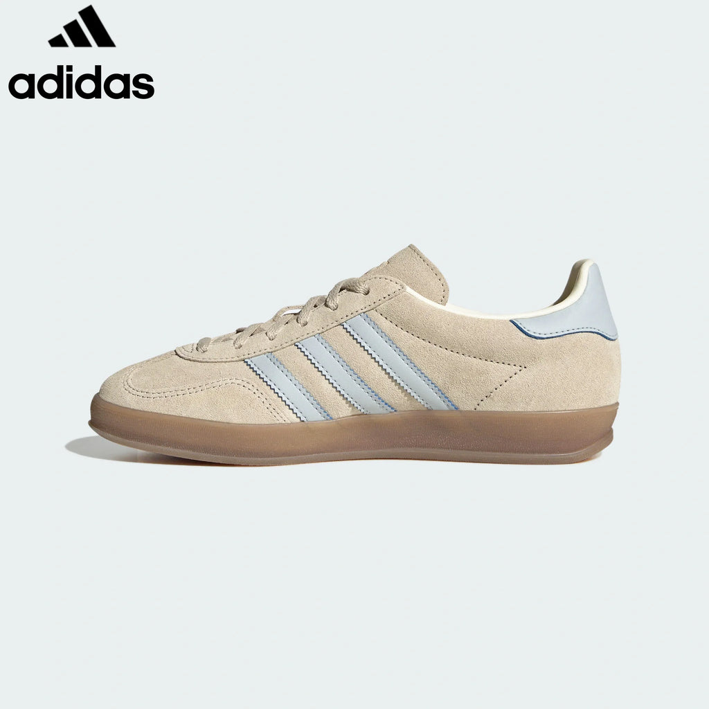 adidas Originals Gazelle Indoor Shoes "Cream White / Light Blue"-Classic sneakers，Adidas Women's Shoe Sale / Men's Shoe Sale