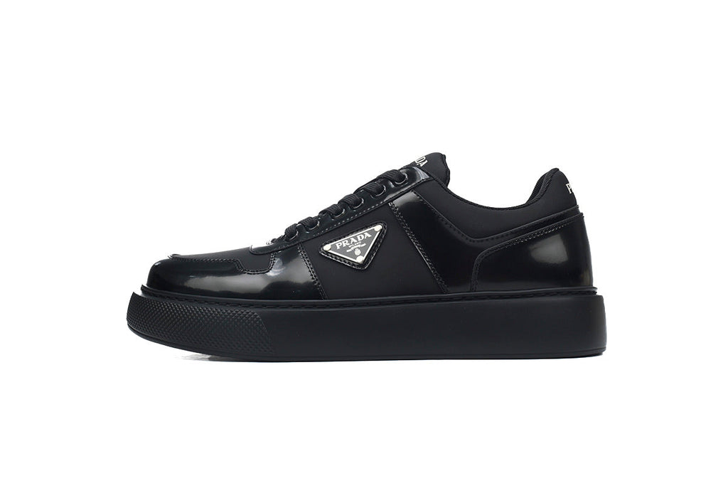 Prada Re-Nylon Brushed Leather Platform Sneakers "Black"-Classic Casual Shoes/Women's Shoe Sale / Men's Shoe Sale