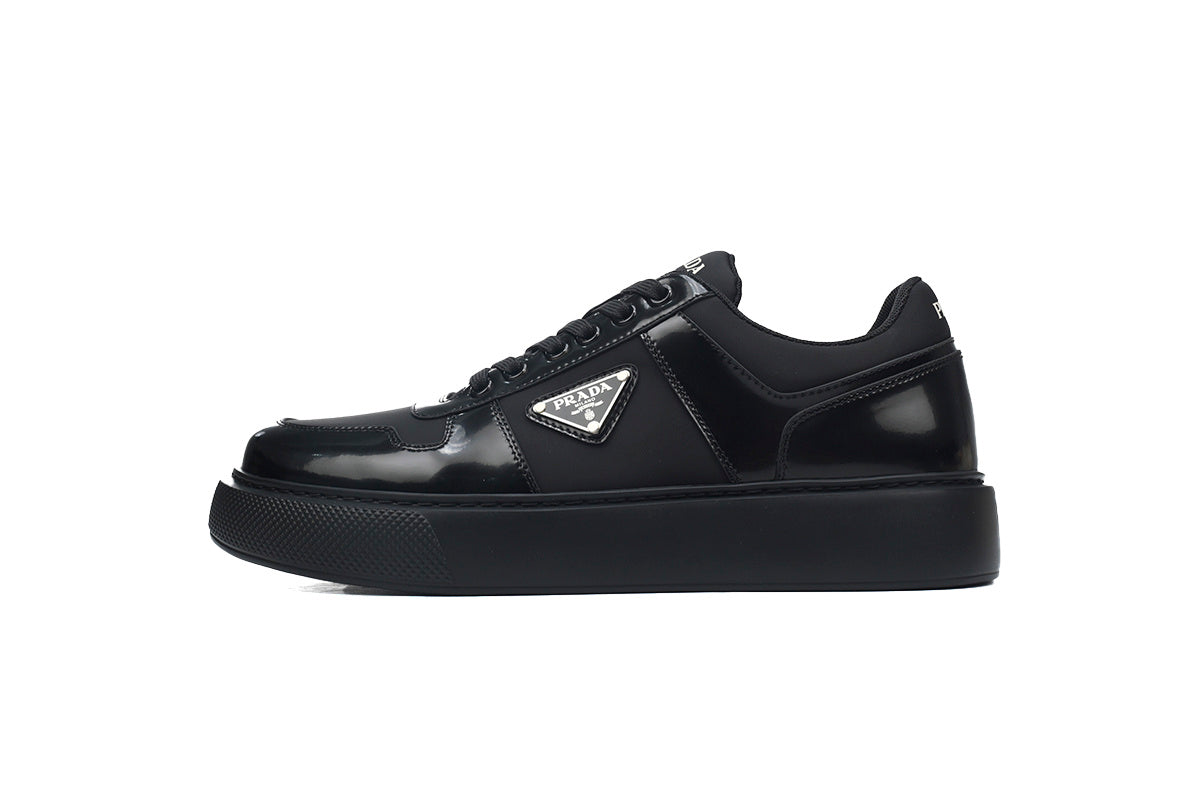 Prada Re-Nylon Brushed Leather Platform Sneakers "Black"-Classic Casual Shoes/Women's Shoe Sale / Men's Shoe Sale