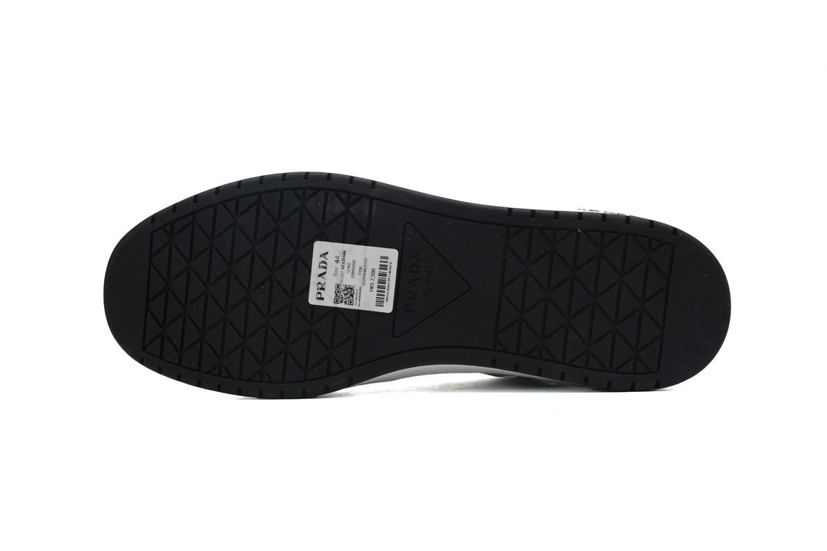 Prada Downtown Leather Low Sneakers "Black/White"-Classic Casual Shoes/Women's Shoe Sale / Men's Shoe Sale