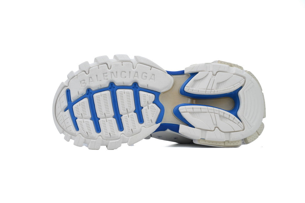 Balenciaga Track Sneakers "White Blue Grey"-retro thick sole dad shoes，Women's Shoe Sale / Men's Shoe Sale