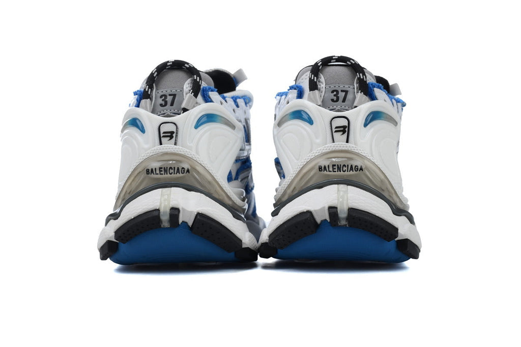 Balenciaga Runner Sneakers "Blue White"-retro thick sole dad shoes，Women's Shoe Sale / Men's Shoe Sale
