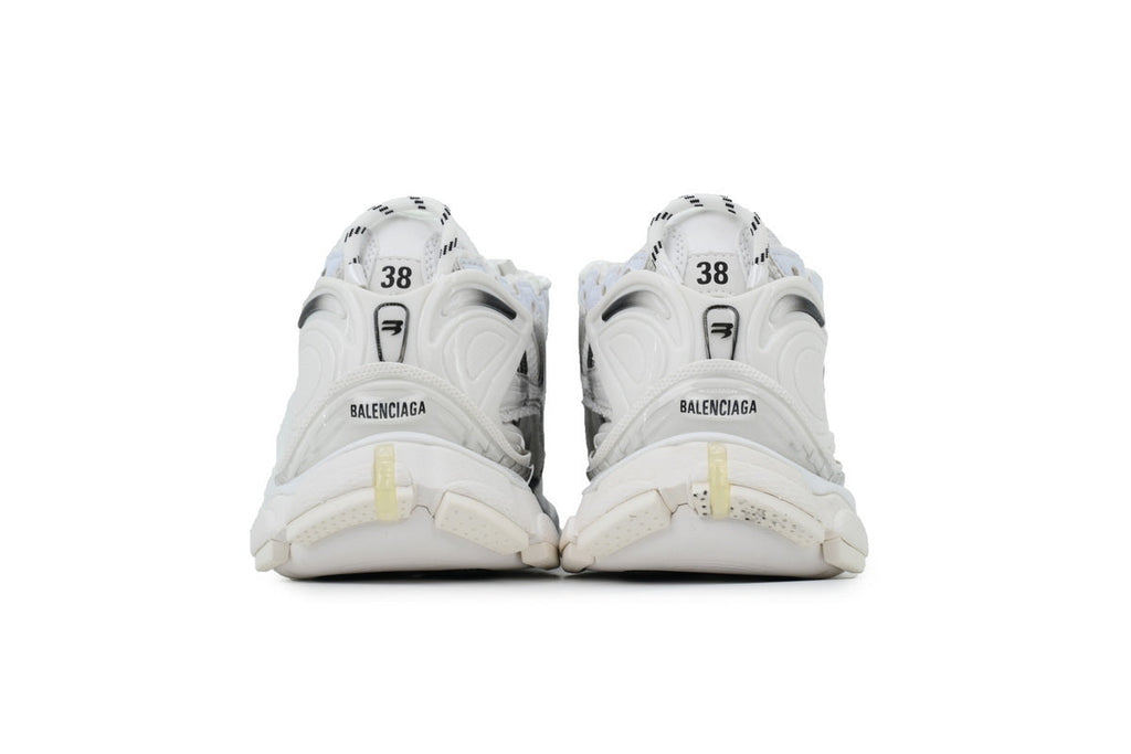 Balenciaga Runner Sneakers "White Black Gradient"-retro thick sole dad shoes，Women's Shoe Sale / Men's Shoe Sale