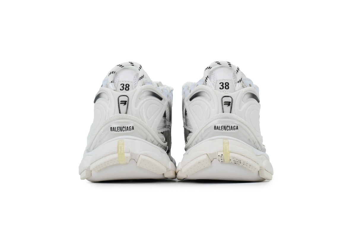 Balenciaga Runner Sneakers "White Black Gradient"-retro thick sole dad shoes，Women's Shoe Sale / Men's Shoe Sale