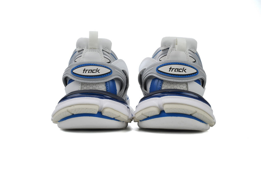 Balenciaga Track Sneakers "White Blue Grey"-retro thick sole dad shoes，Women's Shoe Sale / Men's Shoe Sale