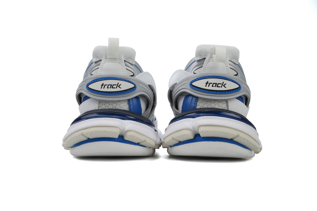 Balenciaga Track Sneakers "White Blue Grey"-retro thick sole dad shoes，Women's Shoe Sale / Men's Shoe Sale