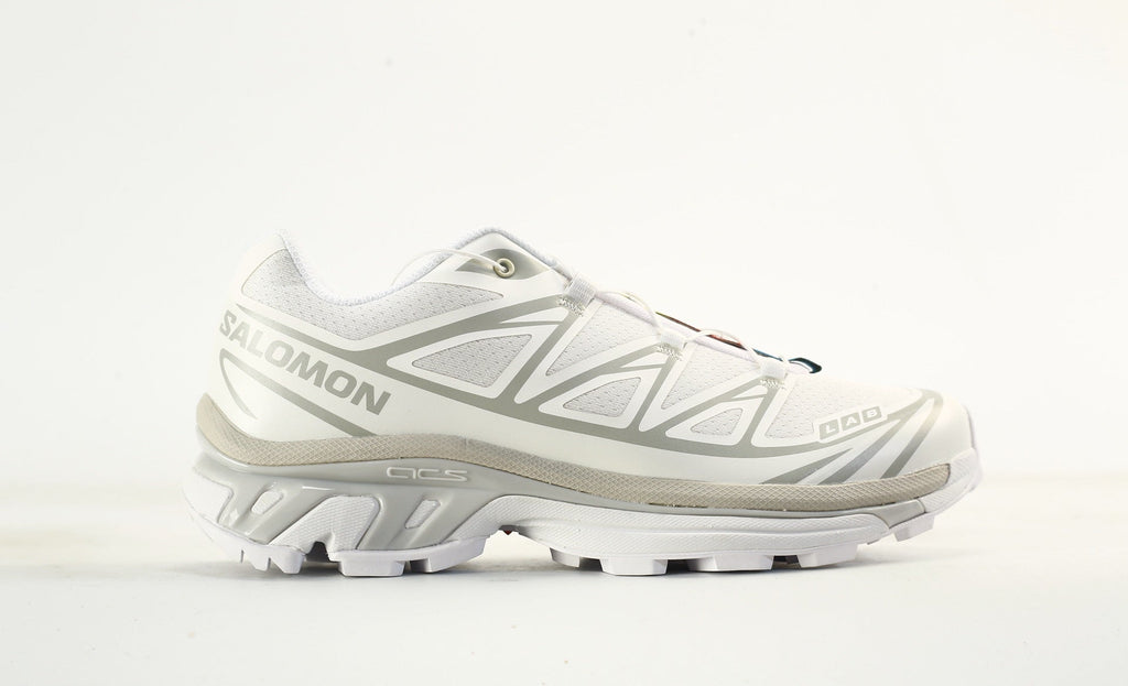 Salomon S-LAB XT-6 Men's Outdoor Trail Running Shoes "White Silver Grey"- outdoor hiking shoes/Women's Shoe Sale / Men's Shoe Sale