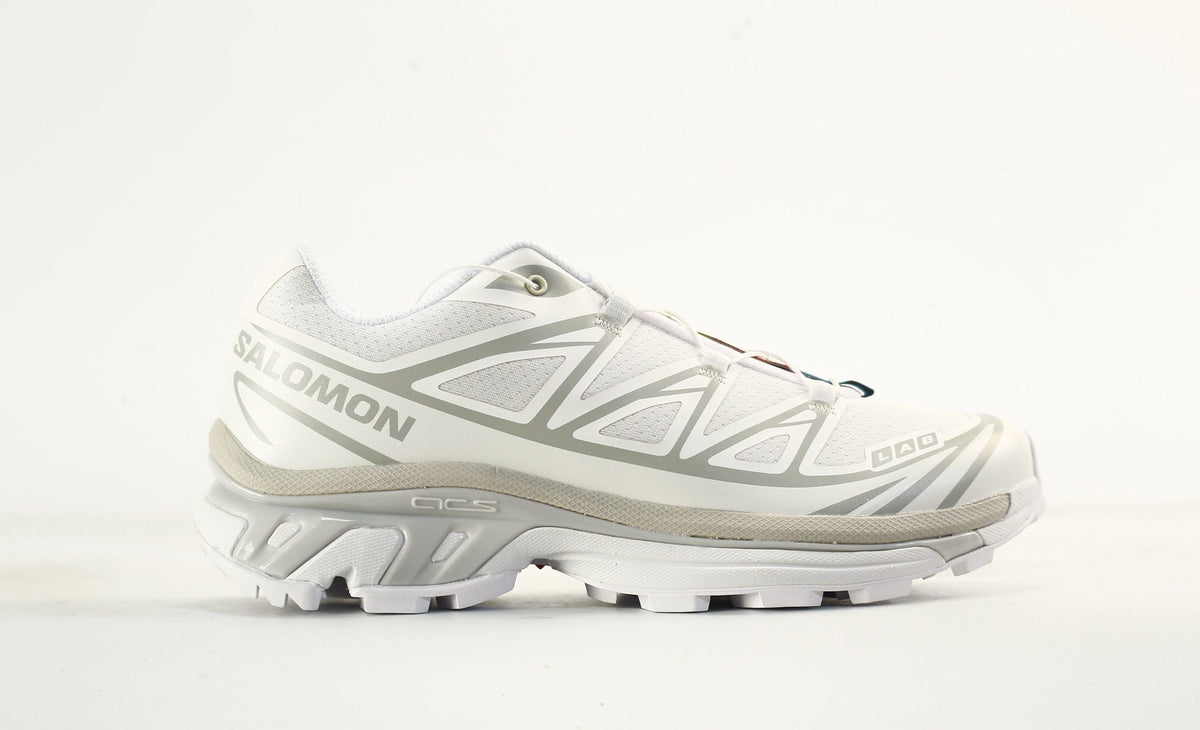 Salomon S-LAB XT-6 Men's Outdoor Trail Running Shoes "White Silver Grey"- outdoor hiking shoes/Women's Shoe Sale / Men's Shoe Sale