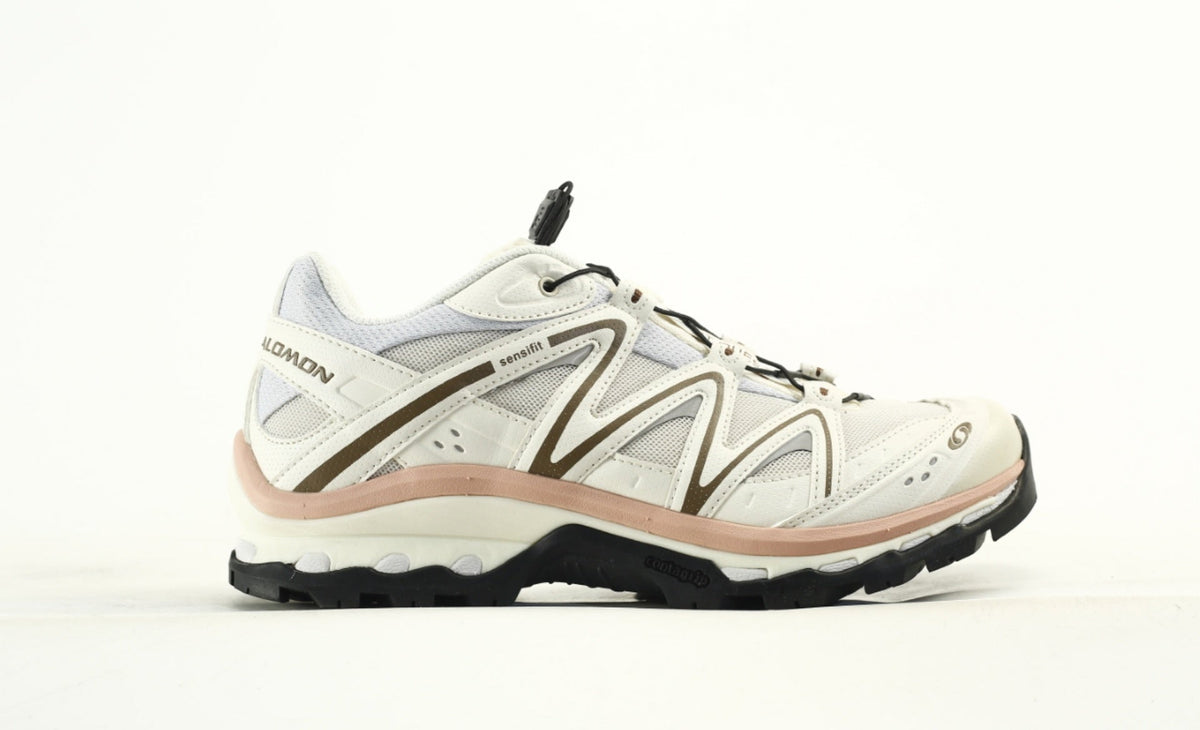 Salomon XT-Quest Trail Running & Hiking Sneakers, “Vanilla Ice/Black/Bistro Green