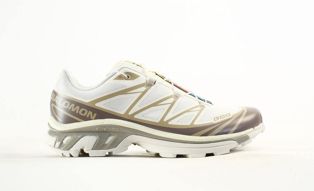 Salomon S-LAB XT-6 Men's Outdoor Trail Running Shoes "White Brown Khaki"- outdoor hiking shoes/Women's Shoe Sale / Men's Shoe Sale