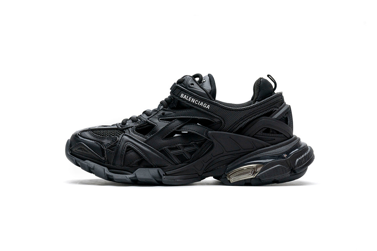 Balenciaga Track 2 Open Sneakers "Black"-retro thick sole dad shoes，Women's Shoe Sale / Men's Shoe Sale