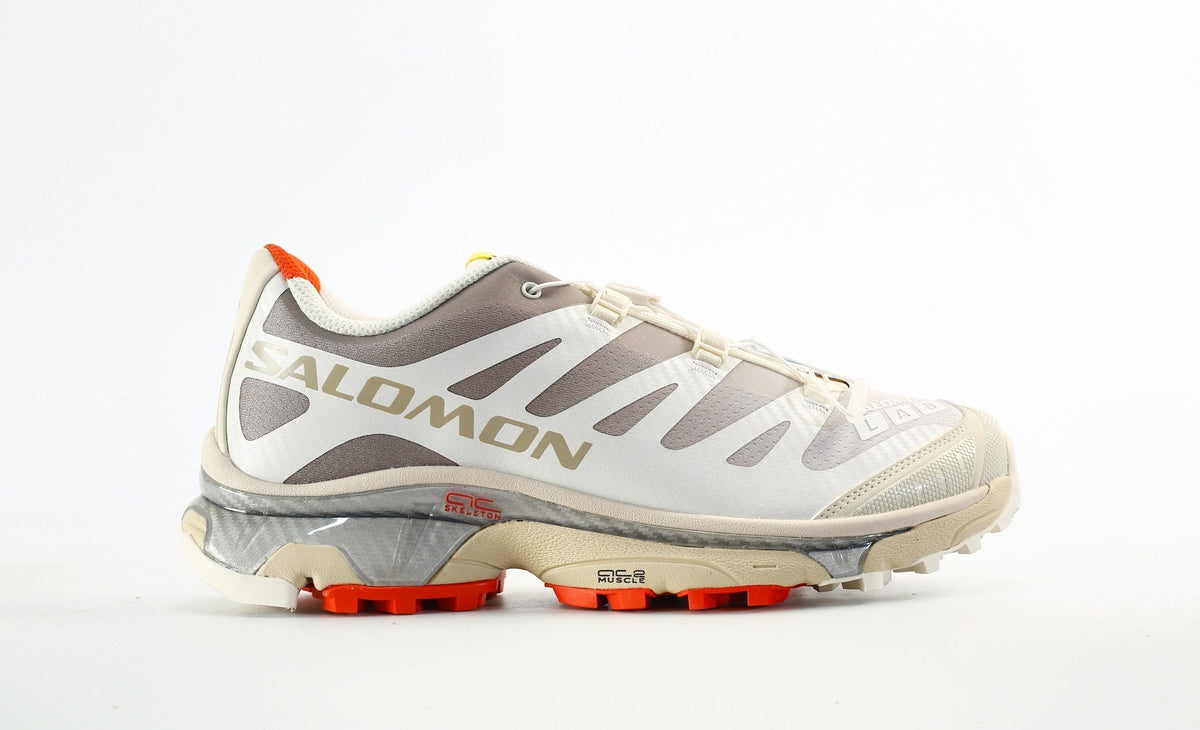 Salomon XT-4 OG S-LAB Men's Trail Running Sneakers "White / Grey / Orange"- outdoor hiking shoes/Women's Shoe Sale / Men's Shoe Sale