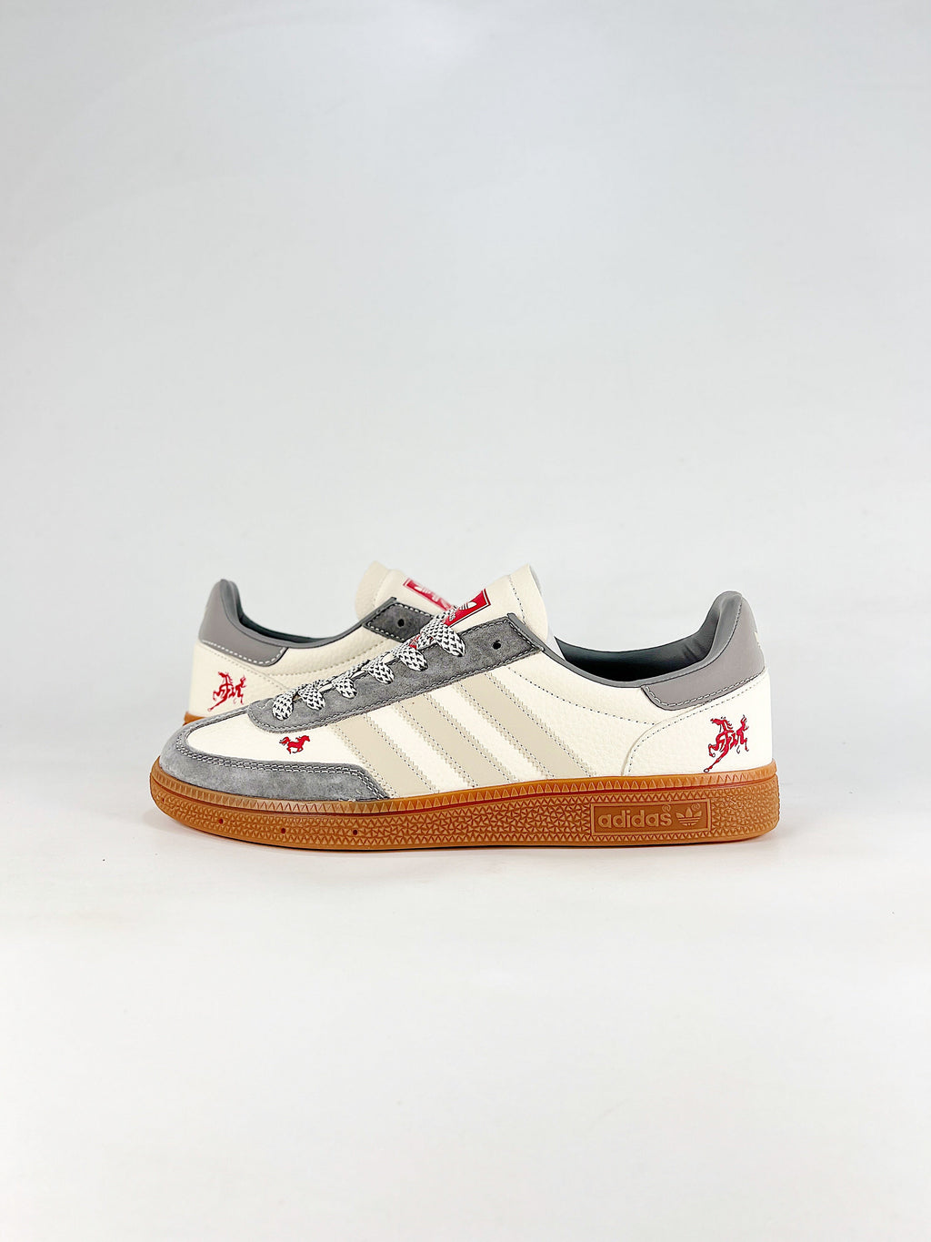 Adidas Handball Spezial Year of Horse "Cream White Grey"-Classic sneakers，Adidas Women's Shoe Sale / Men's Shoe Sale