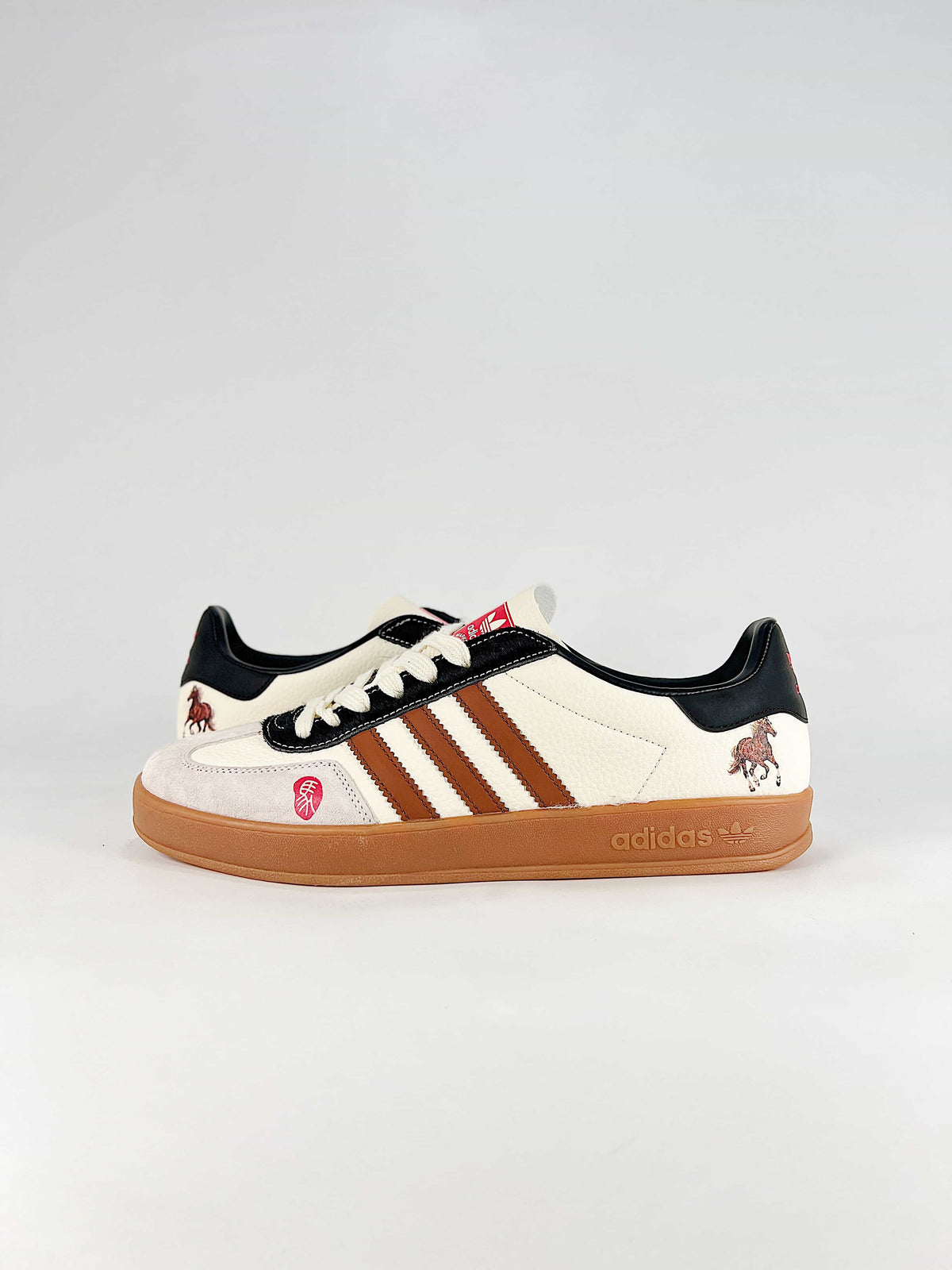Adidas Gazelle Indoor Year of Horse "Cream White Brown"-Classic sneakers，Adidas Women's Shoe Sale / Men's Shoe Sale