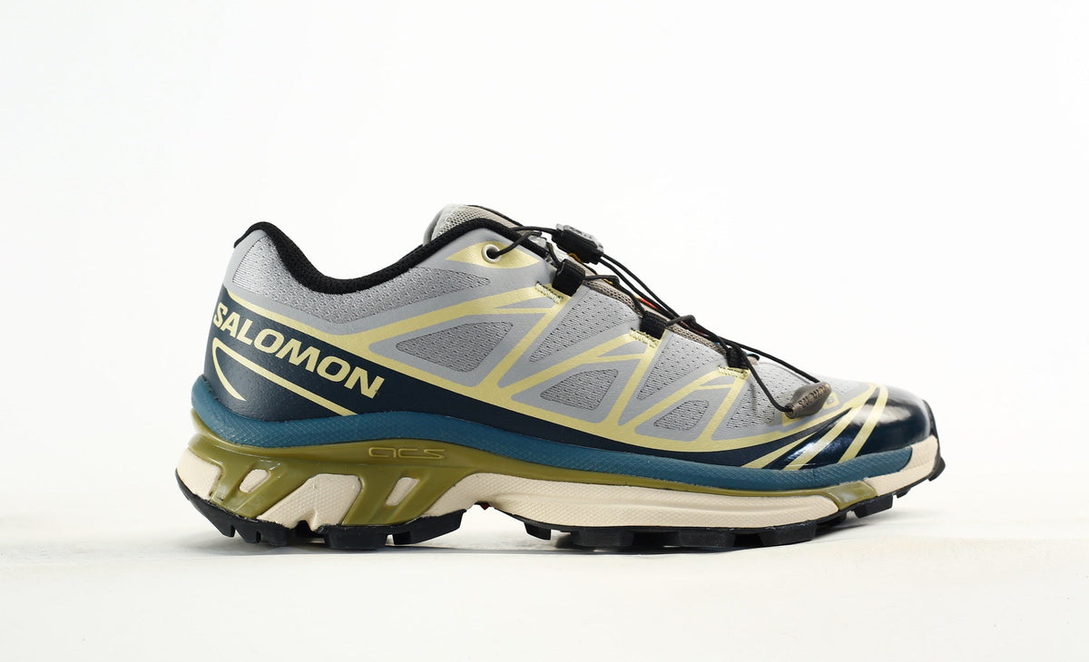 Salomon S-LAB XT-6 Men's Outdoor Trail Running Shoes "Grey Navy Yellow"- outdoor hiking shoes/Women's Shoe Sale / Men's Shoe Sale