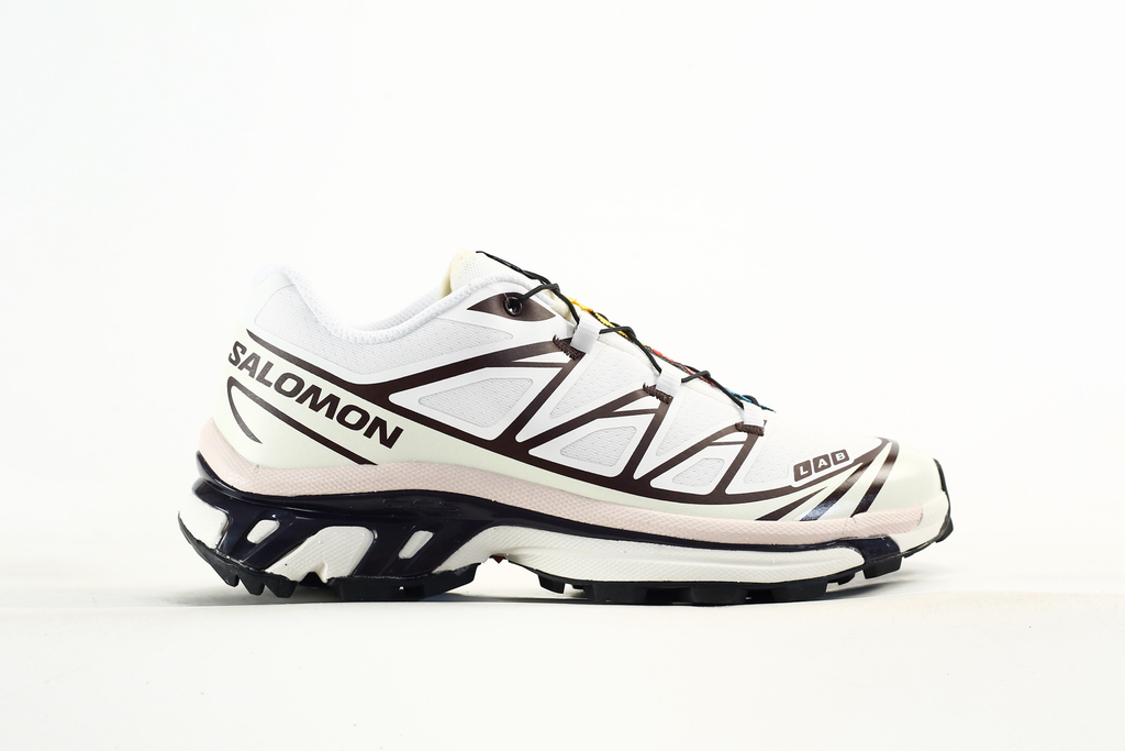 Salomon S-LAB XT-6 Trail Running Shoes "White Dark Brown"- outdoor hiking shoes/Women's Shoe Sale / Men's Shoe Sale