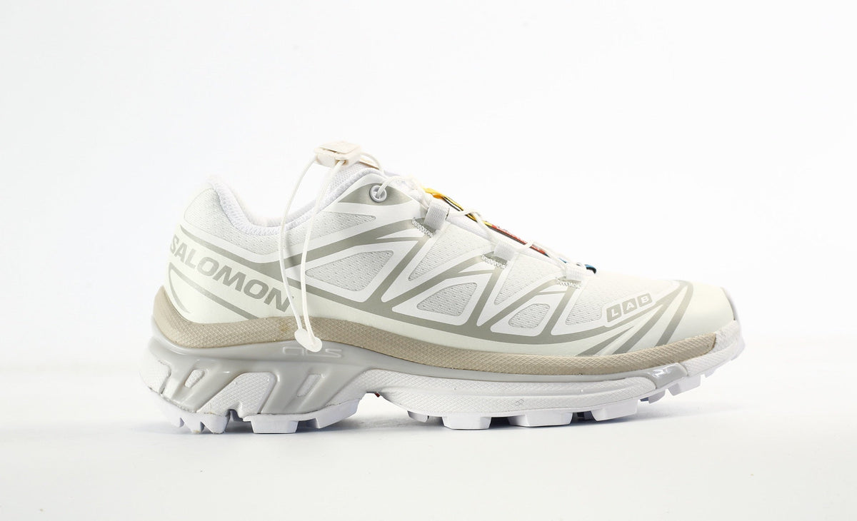 Salomon S-LAB XT-6 Men's Outdoor Trail Running Shoes "White Silver Grey"- outdoor hiking shoes/Women's Shoe Sale / Men's Shoe Sale