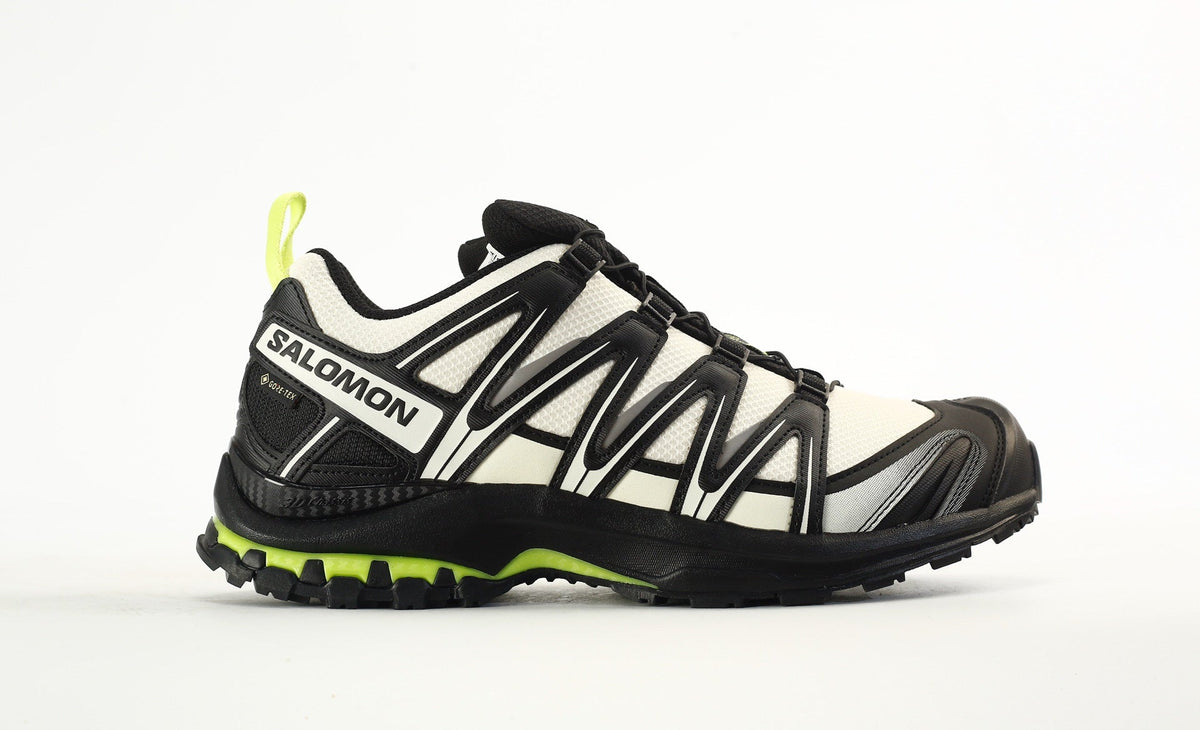 Salomon XA PRO 3D GTX "White Black Lime" Outdoor Hiking Trail Shoes- outdoor hiking shoes/Women's Shoe Sale / Men's Shoe Sale