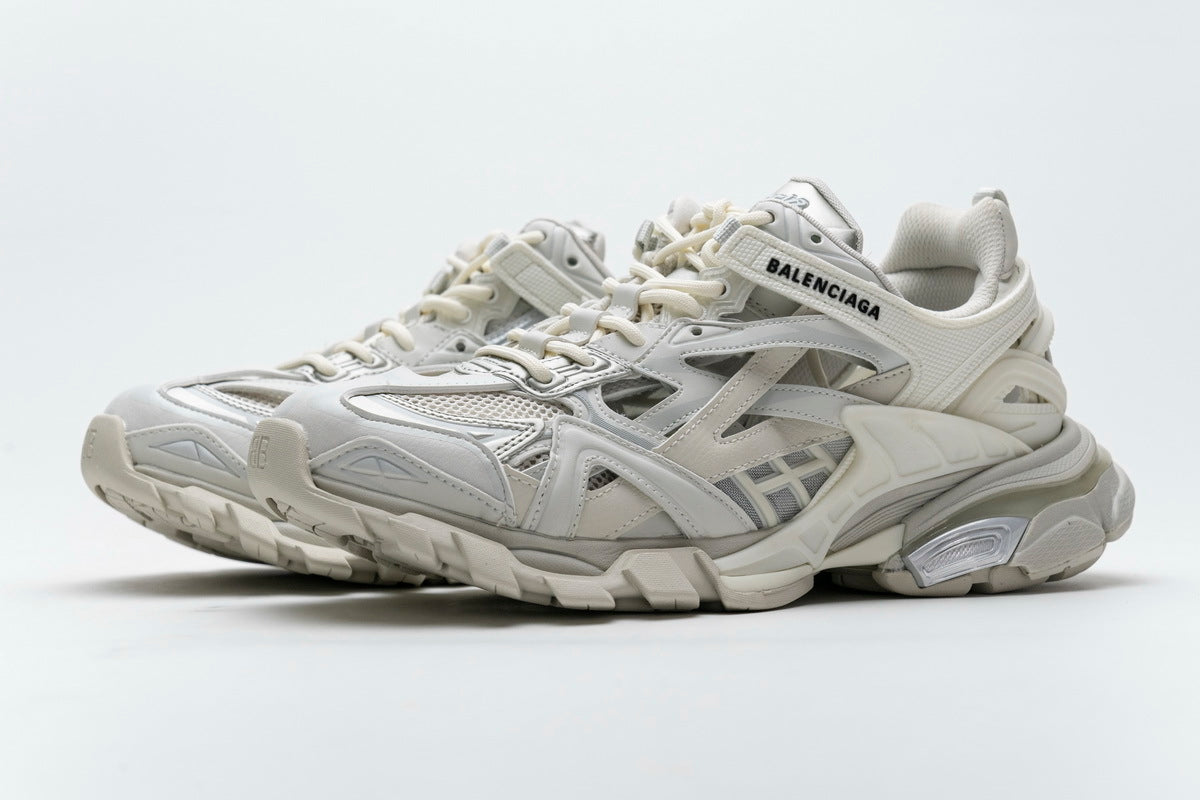 Balenciaga Track 2 Open Sneakers "White"-retro thick sole dad shoes，Women's Shoe Sale / Men's Shoe Sale