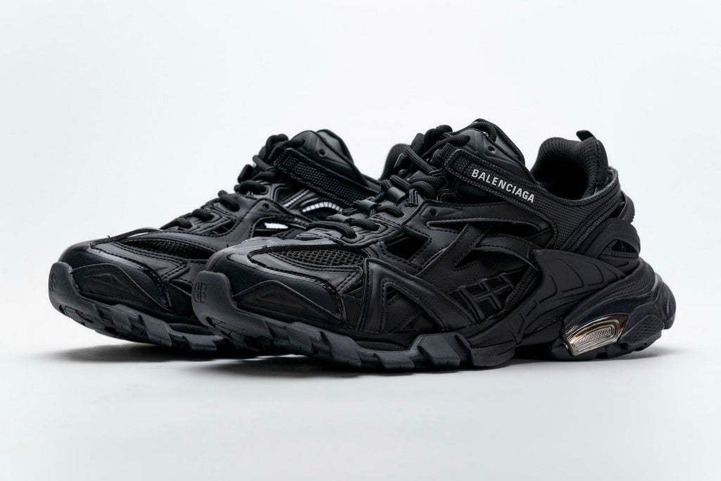Balenciaga Track 2 Open Sneakers "Black"-retro thick sole dad shoes，Women's Shoe Sale / Men's Shoe Sale