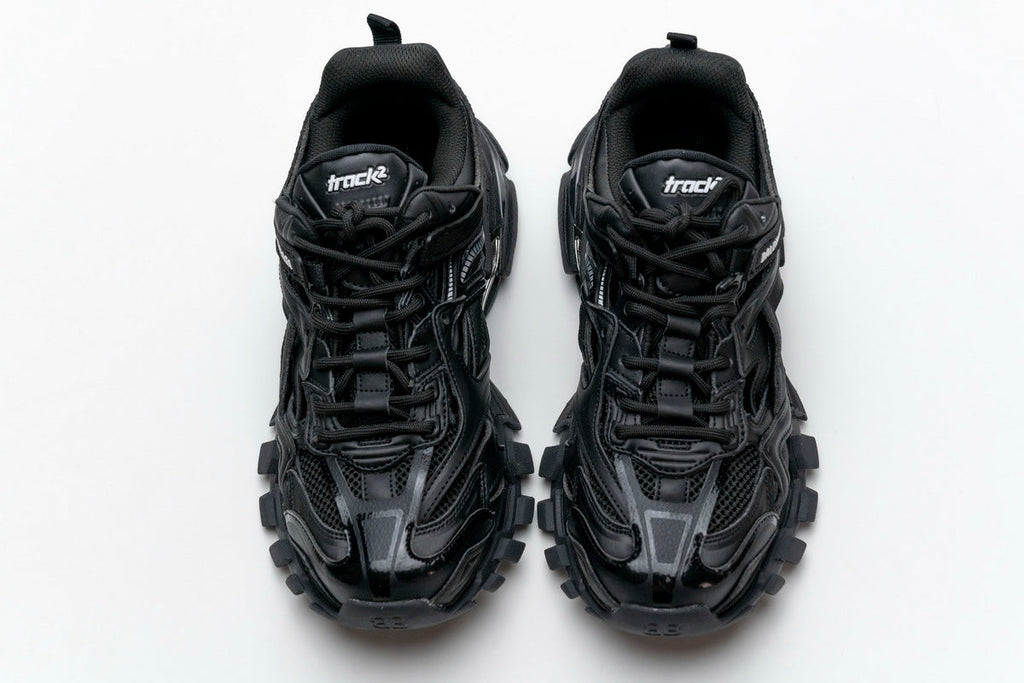 Balenciaga Track 2 Open Sneakers "Black"-retro thick sole dad shoes，Women's Shoe Sale / Men's Shoe Sale