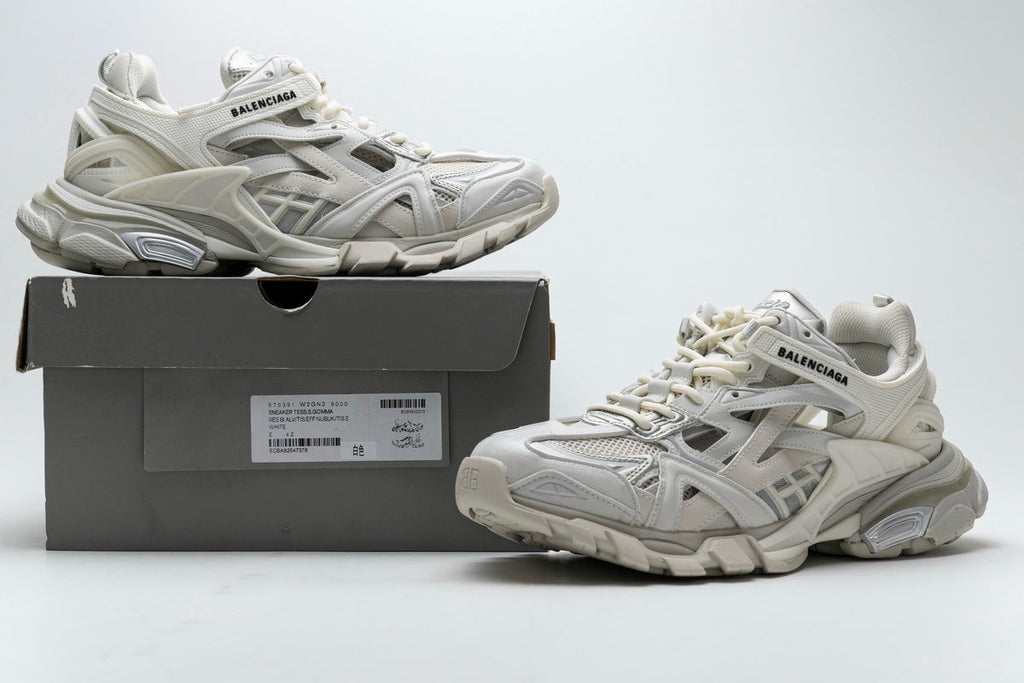 Balenciaga Track 2 Open Sneakers "White"-retro thick sole dad shoes，Women's Shoe Sale / Men's Shoe Sale