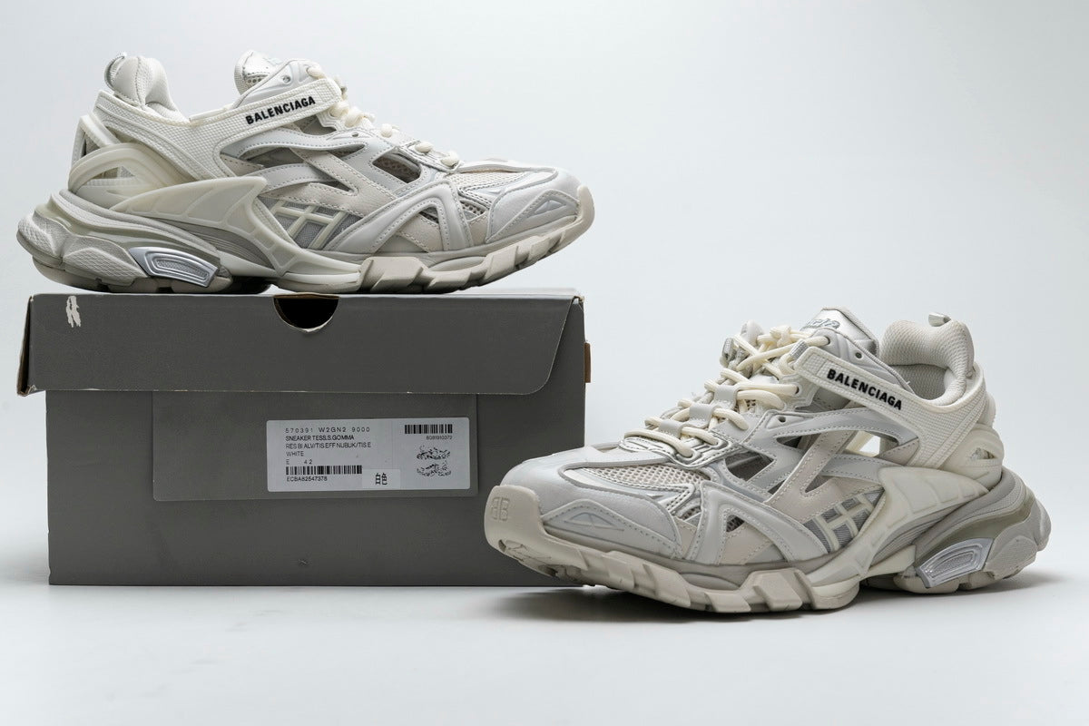 Balenciaga Track 2 Open Sneakers "White"-retro thick sole dad shoes，Women's Shoe Sale / Men's Shoe Sale