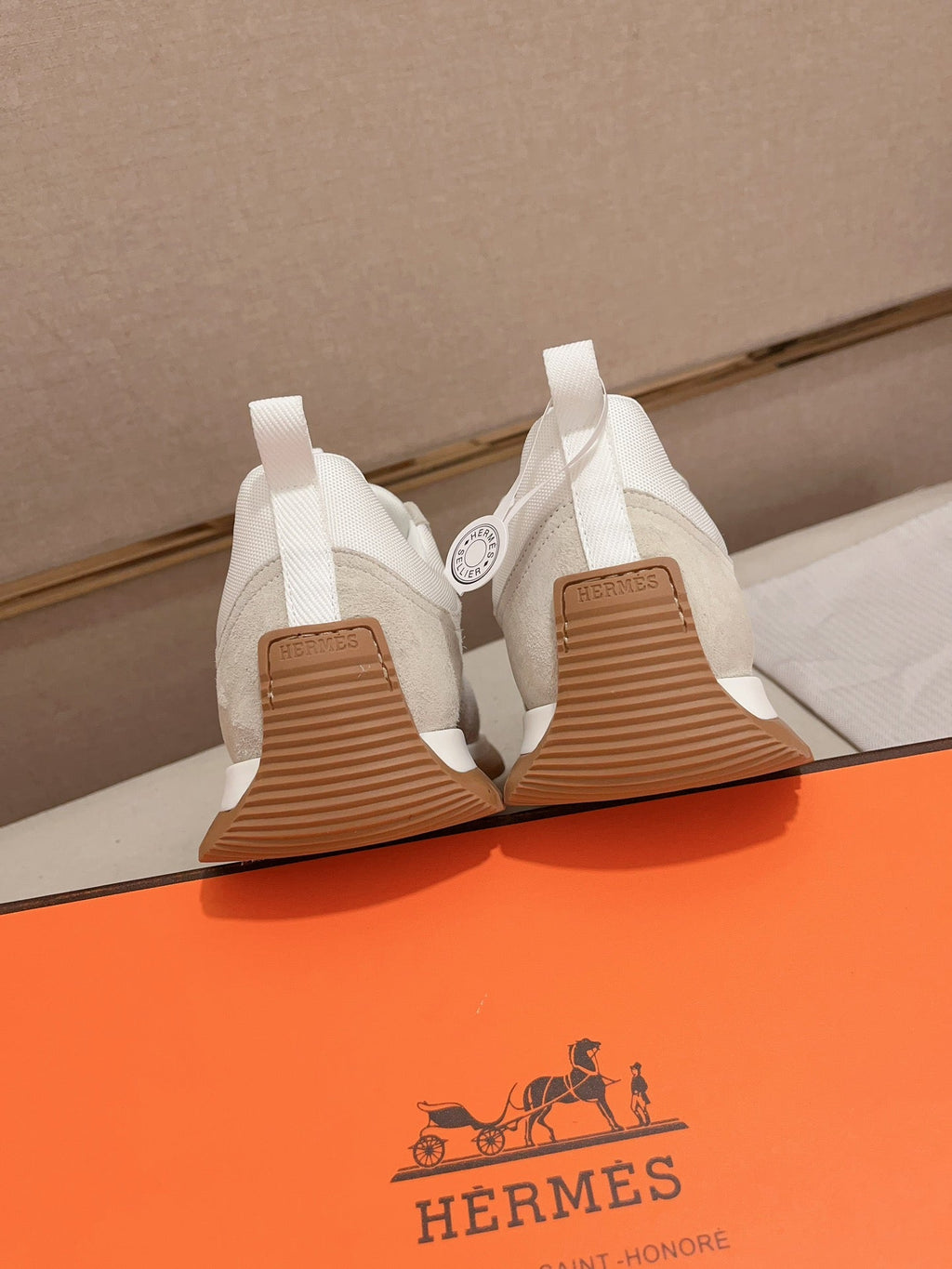 Hermès Trail Sneaker "Light Grey" Suede Mesh Men Casual Sneakers