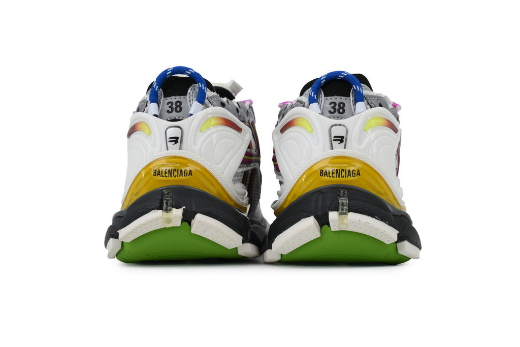 Balenciaga Runner Sneakers "Silver White Multicolor"-retro thick sole dad shoes，Women's Shoe Sale / Men's Shoe Sale