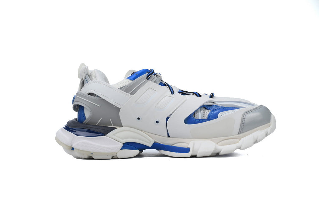 Balenciaga Track Sneakers "White Blue Grey"-retro thick sole dad shoes，Women's Shoe Sale / Men's Shoe Sale
