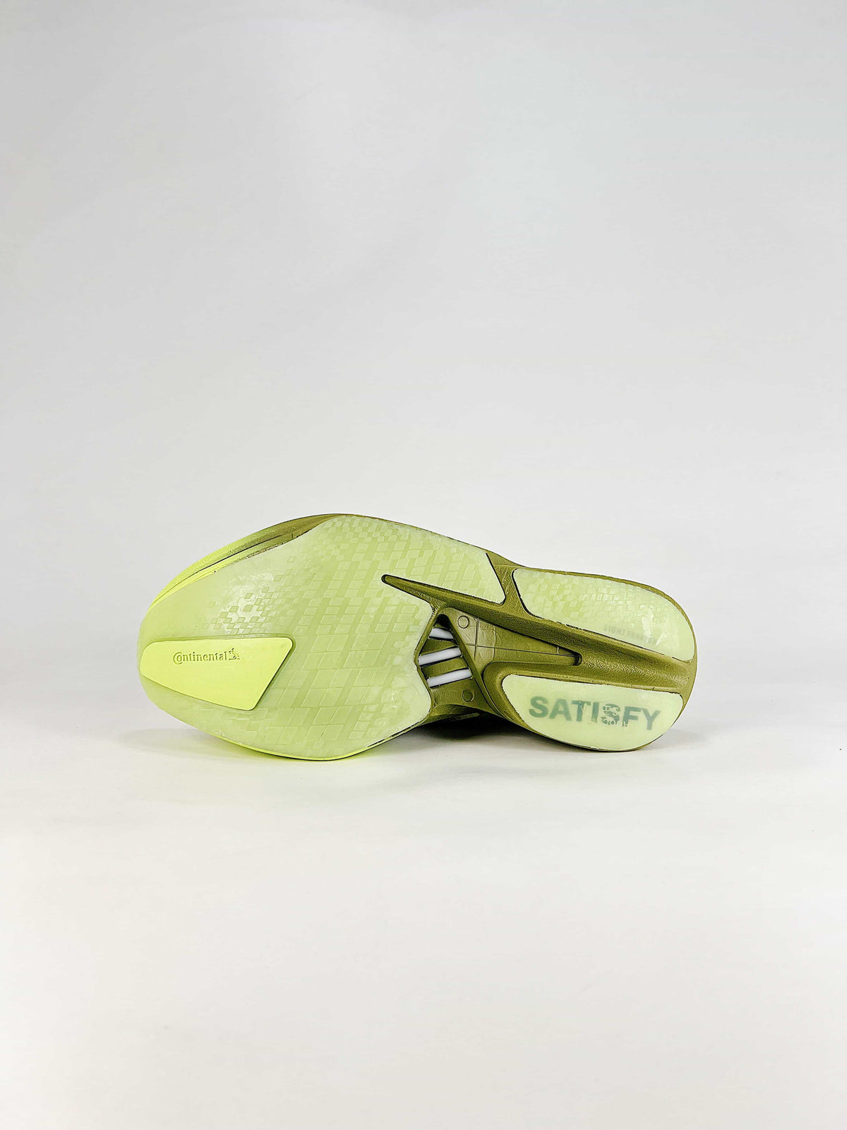 adidas Adizero Adios Pro 4 x Satisfy "Olive Lime"-Classic sneakers，Adidas Women's Shoe Sale / Men's Shoe Sale