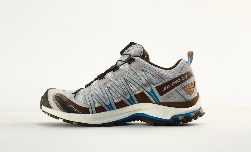 Salomon XA PRO 3D "Light Gray Brown Blue" Outdoor Hiking Shoes- outdoor hiking shoes/Women's Shoe Sale / Men's Shoe Sale