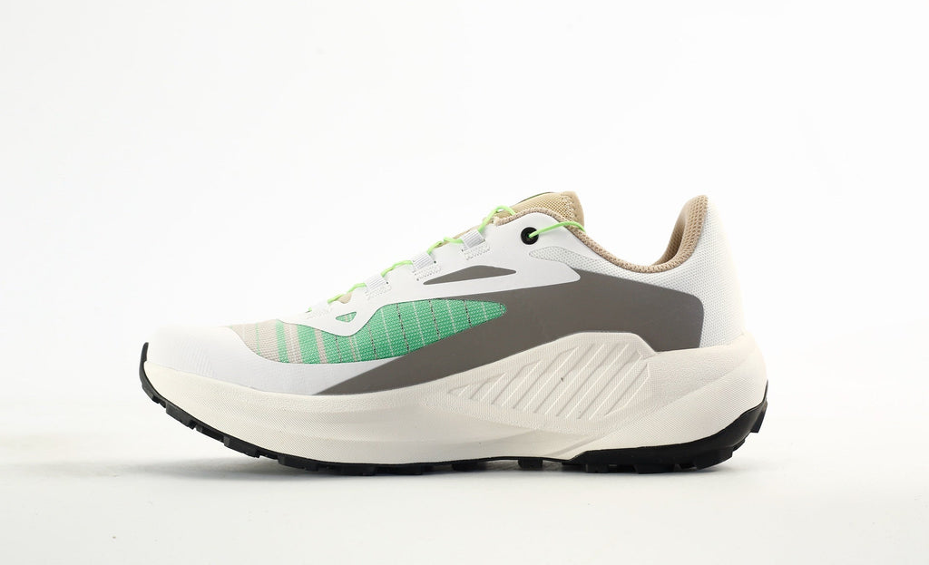 Salomon Genesis Trail Running Shoes "White Oxford Tan Green Gecko"- outdoor hiking shoes/Women's Shoe Sale / Men's Shoe Sale