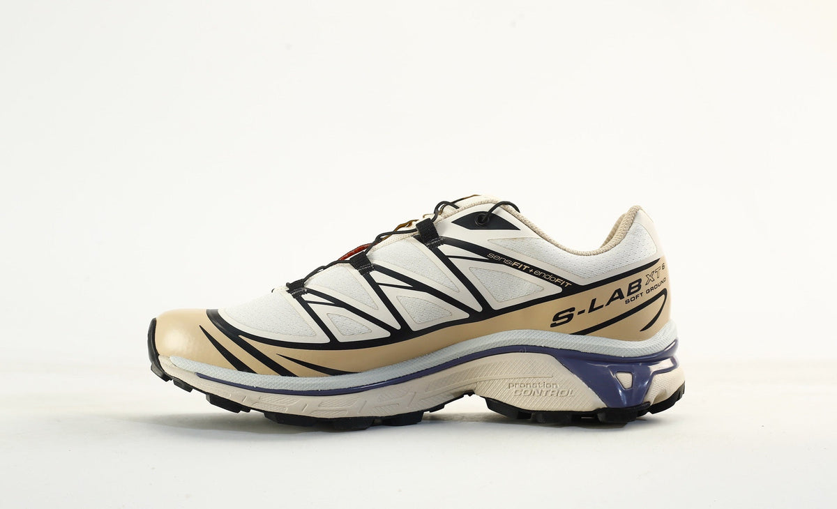 Salomon XT-6 S-LAB Men Women Outdoor Trail Hiking Shoes "Cream Khaki Purple"