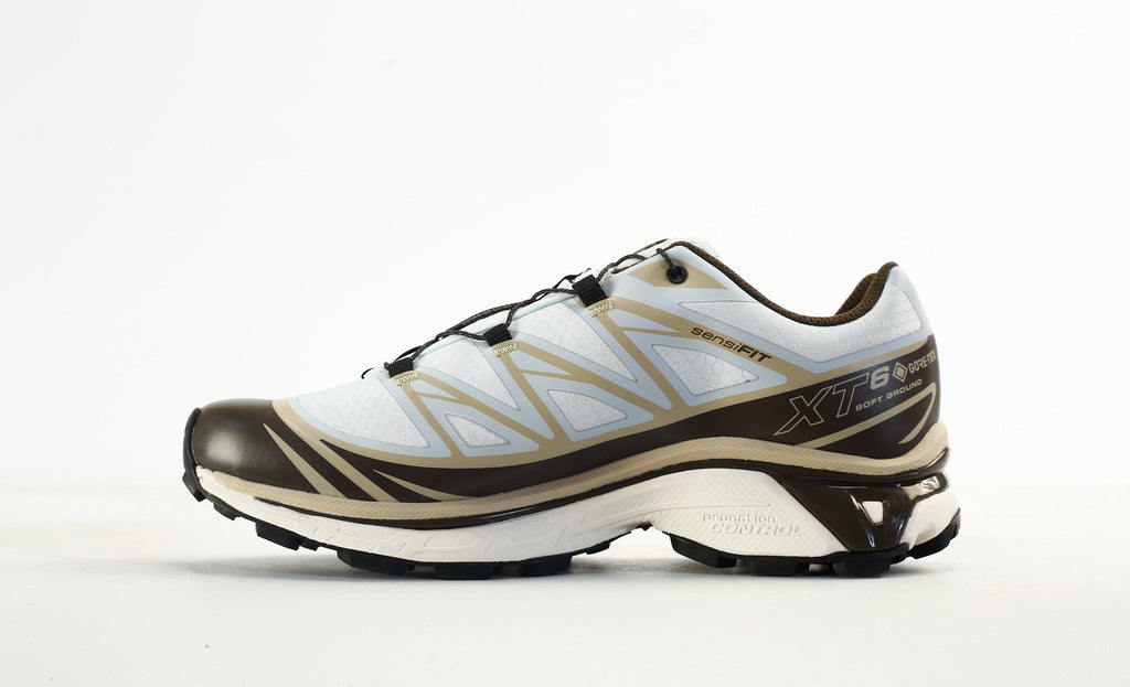 Salomon XT-6 GTX Naked Copenhagen Men's Trail Hiking Shoes "Light Blue Dark Brown"- outdoor hiking shoes/Women's Shoe Sale / Men's Shoe Sale