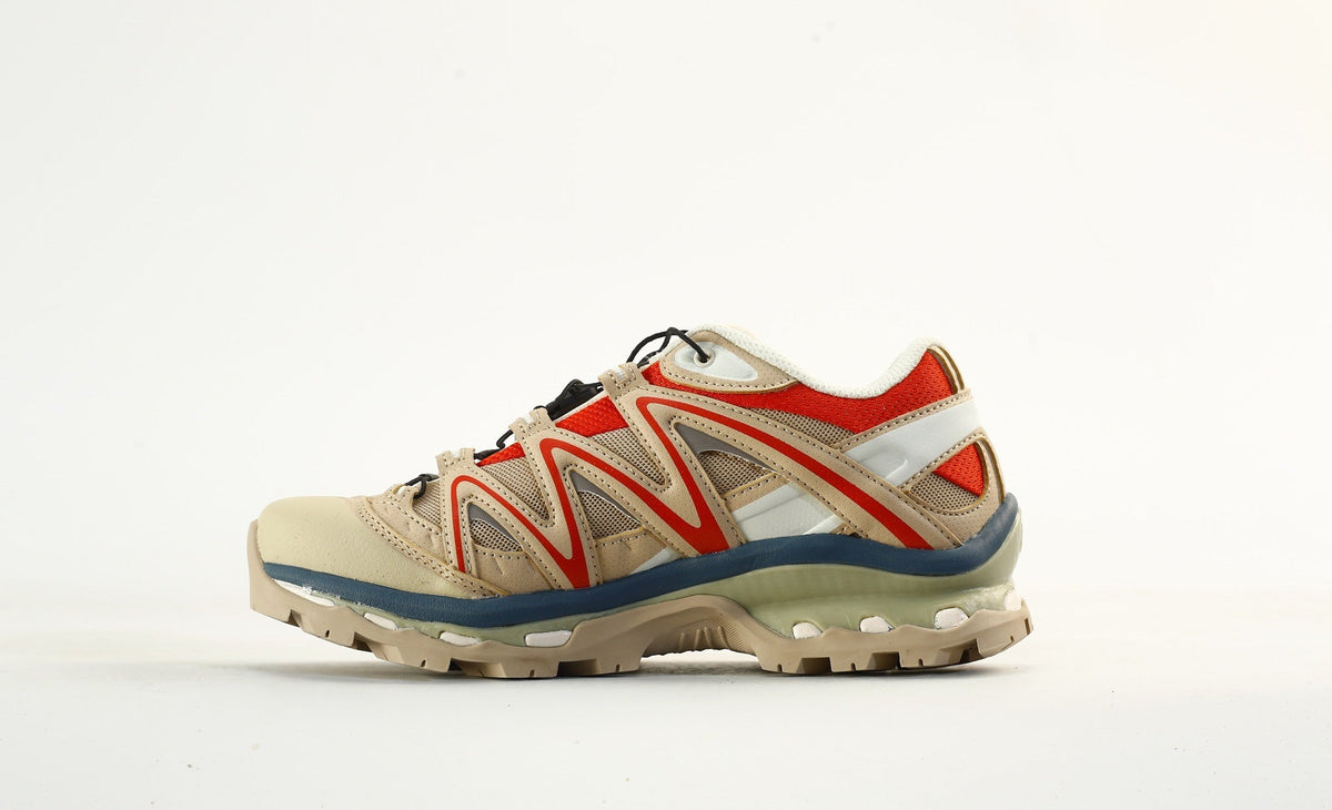 Salomon XT-Quest Trail Running & Hiking Sneakers, “Beige/Red/Blue”