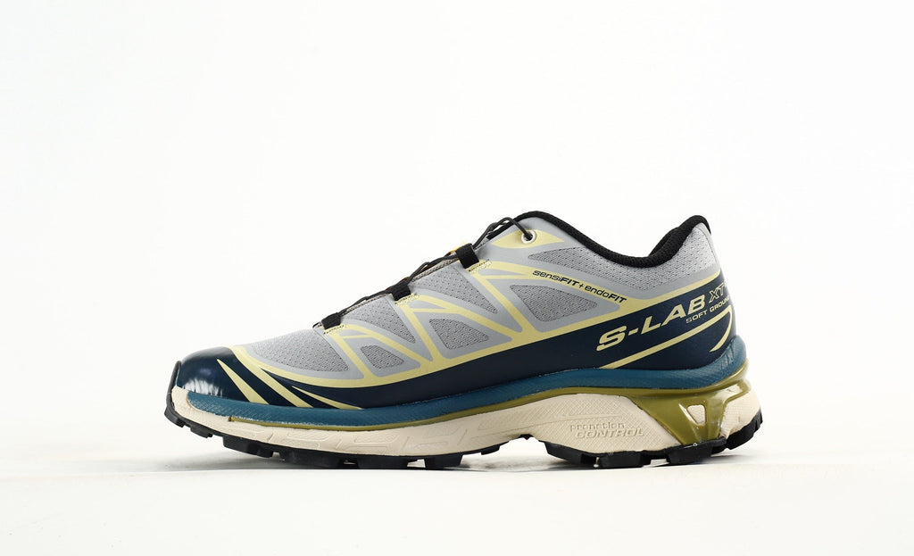 Salomon S-LAB XT-6 Men's Outdoor Trail Running Shoes "Light Grey Navy Olive"