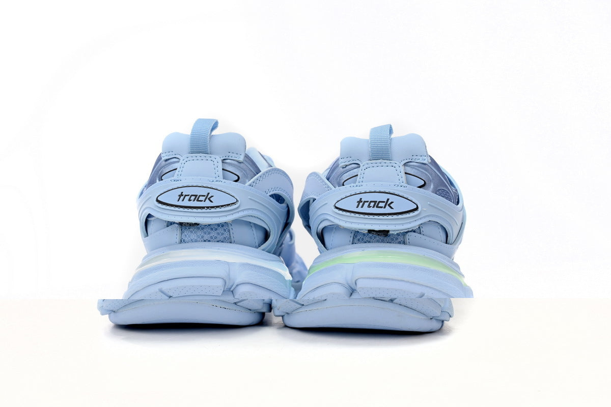 Balenciaga Track Trainer Sneakers "Light Blue"-retro thick sole dad shoes，Women's Shoe Sale / Men's Shoe Sale