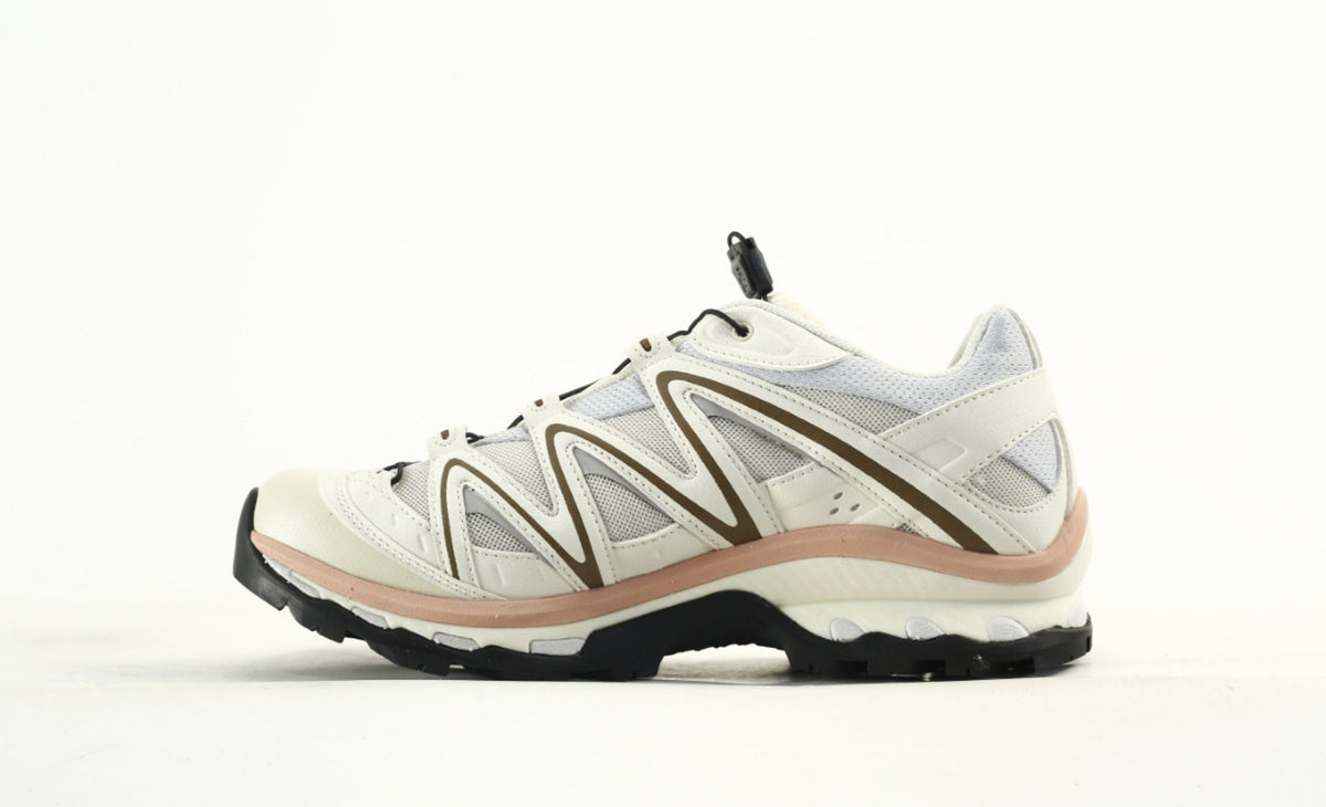 Salomon XT-Quest Trail Running & Hiking Sneakers, “Vanilla Ice/Black/Bistro Green