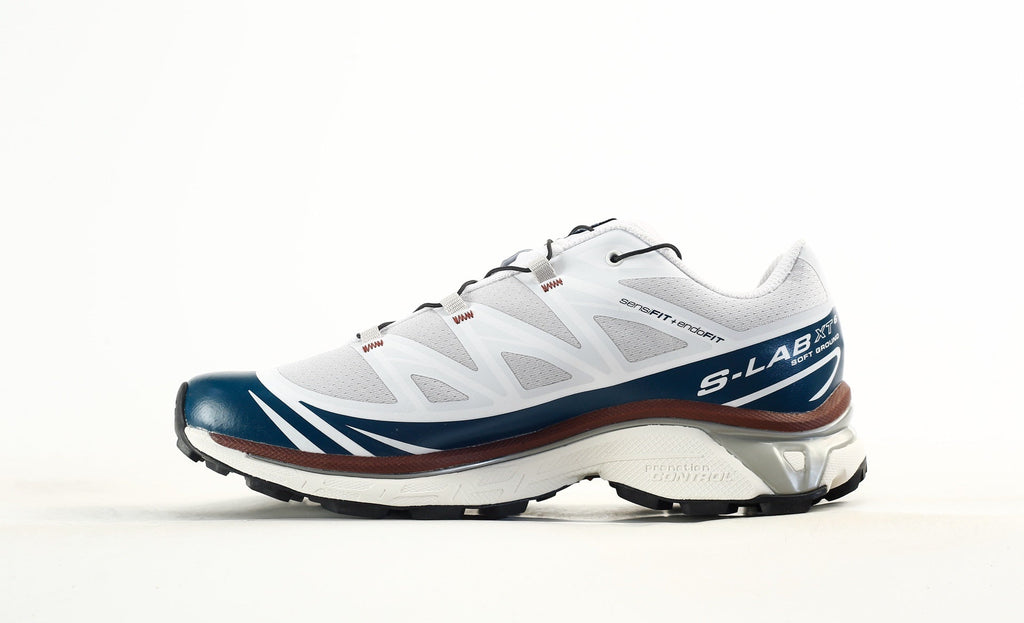 Salomon S-LAB XT-6 Men's Outdoor Trail Running Shoes "White Navy Blue Brown"- outdoor hiking shoes/Women's Shoe Sale / Men's Shoe Sale