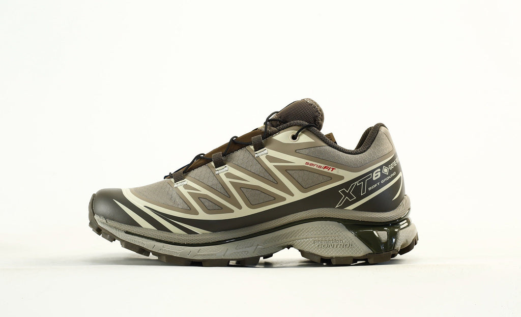 Salomon XT-6 GTX Trail Running Shoes "Khaki Brown"- outdoor hiking shoes/Women's Shoe Sale / Men's Shoe Sale