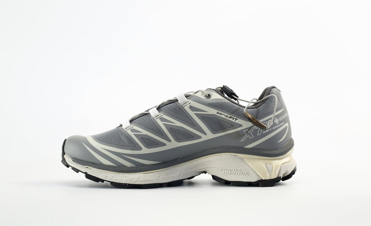 Salomon XT-6 GTX Men's Waterproof Trail Running Shoes "Grey Cream"- outdoor hiking shoes/Women's Shoe Sale / Men's Shoe Sale