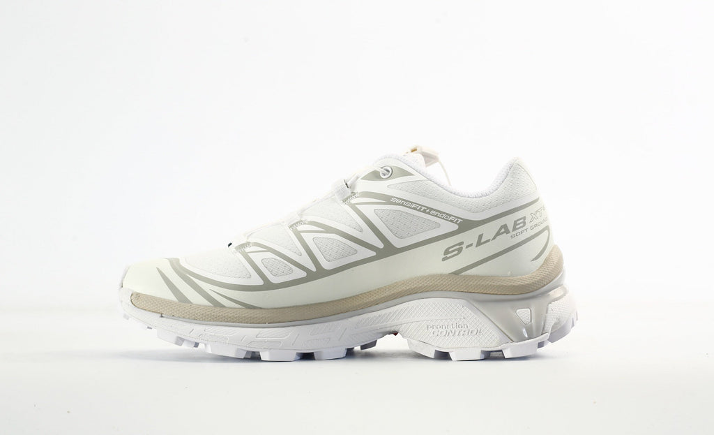 Salomon S-LAB XT-6 Men's Outdoor Trail Running Shoes "White Silver Grey"- outdoor hiking shoes/Women's Shoe Sale / Men's Shoe Sale