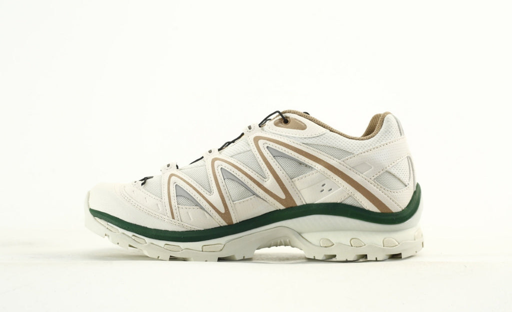 Salomon XT-Quest Trail Running & Hiking Shoes, “Vanilla Ice/Black/Bistro Green”