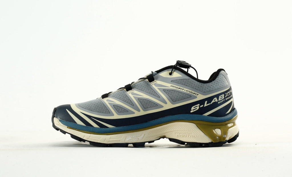 Salomon XT-6 S-LAB Men Women Outdoor Trail Running Shoes "Grey Navy Blue Olive"