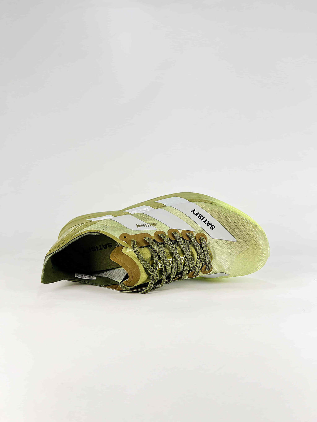 adidas Adizero Adios Pro 4 x Satisfy "Olive Lime"-Classic sneakers，Adidas Women's Shoe Sale / Men's Shoe Sale